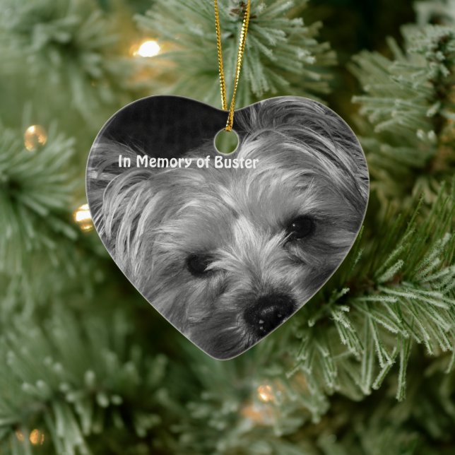 In Memory of  Beloved Pet Dog Ceramic Tree Decoration (Tree)