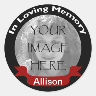 In Memory Of Black Photo Stickers