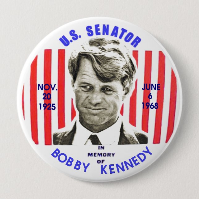 In Memory of Bobby Kennedy 10 Cm Round Badge (Front)