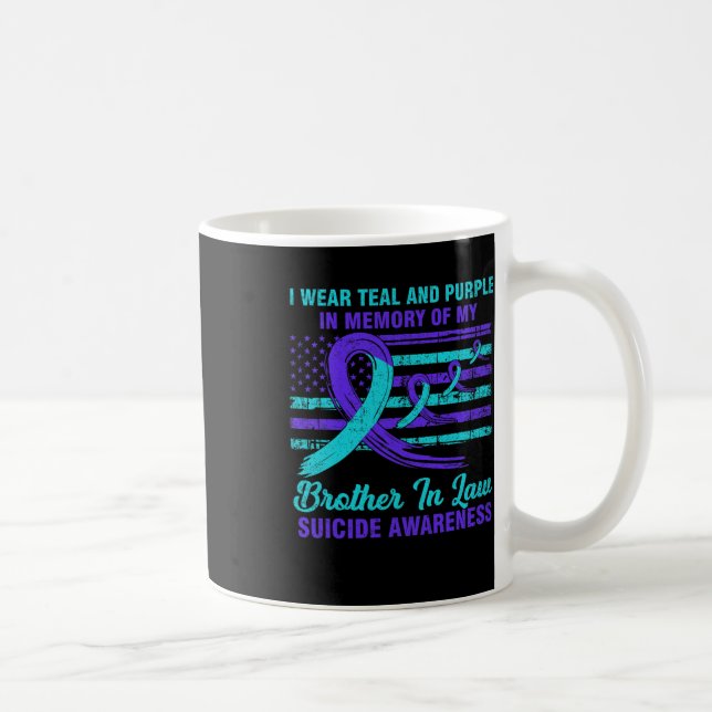 In Memory Of Brother In Law Suicide Awareness Amer Coffee Mug (Right)