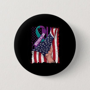 In Memory Of Brother In Law Suicide Awareness Usa 6 Cm Round Badge