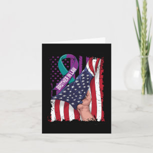 In Memory Of Brother In Law Suicide Awareness Usa Card