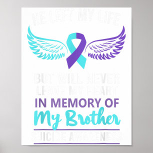In Memory Of Brother Suicide Awareness Prevention Poster