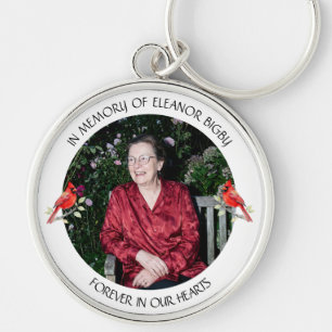 In Memory of   Cardinal Memorial Keepsake Key Ring