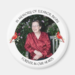 In Memory of   Cardinal Memorial Keepsake Magnet