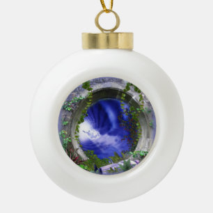 In Memory of Ceramic Ball Christmas Ornament