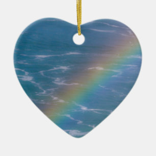 In Memory of Custom Name Colourful Rainbow Ceramic Tree Decoration