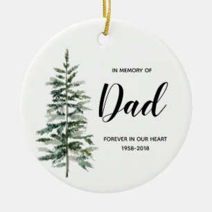 In Memory of Dad Greenery Ornament Christmas Gifts