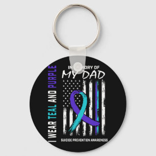 In Memory Of Dad Suicide Awareness Prevention Amer Key Ring