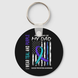 In Memory Of Dad Suicide Awareness Prevention Amer Key Ring
