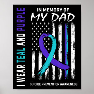 In Memory of Dad Suicide Awareness Prevention Amer Poster