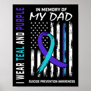 In Memory Of Dad Suicide Awareness Prevention Amer Poster