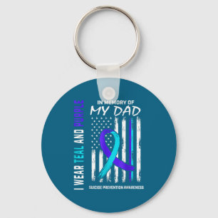 In Memory Of Dad Suicide Prevention Awareness Amer Key Ring