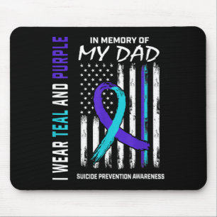 In Memory Of Dad Suicide Prevention Awareness Amer Mouse Mat