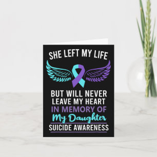 In Memory Of Daughter Suicide Awareness Prevention Card