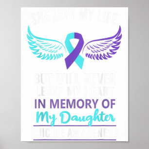 In Memory Of Daughter Suicide Awareness Prevention Poster