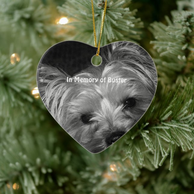 In Memory of Dog Christmas Photo Ornaments (Tree)