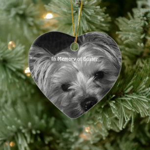 In Memory of Dog Christmas Photo Ornaments