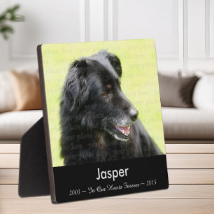 In Memory Of Dog Photo Template Memorial Tribute Plaque