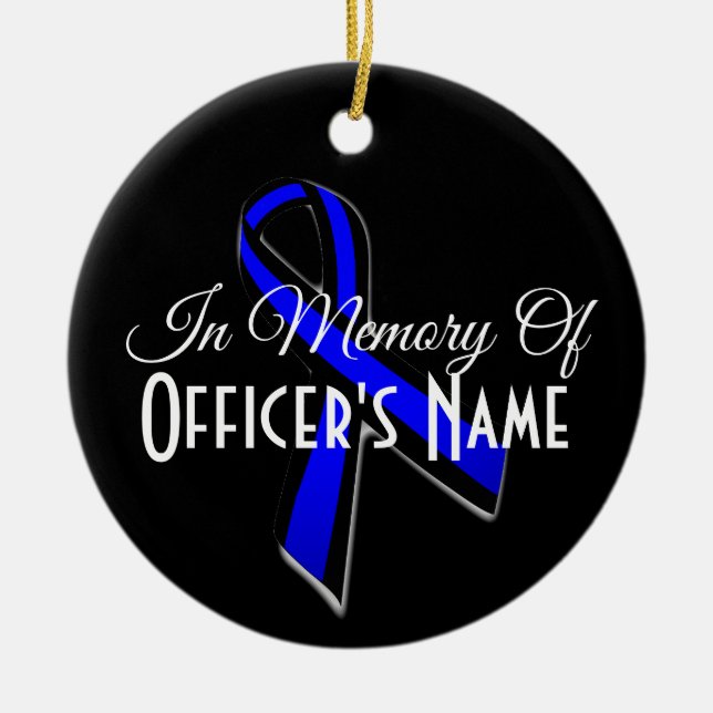 IN MEMORY OF FALLEN OFFICER ORNAMENT (Front)