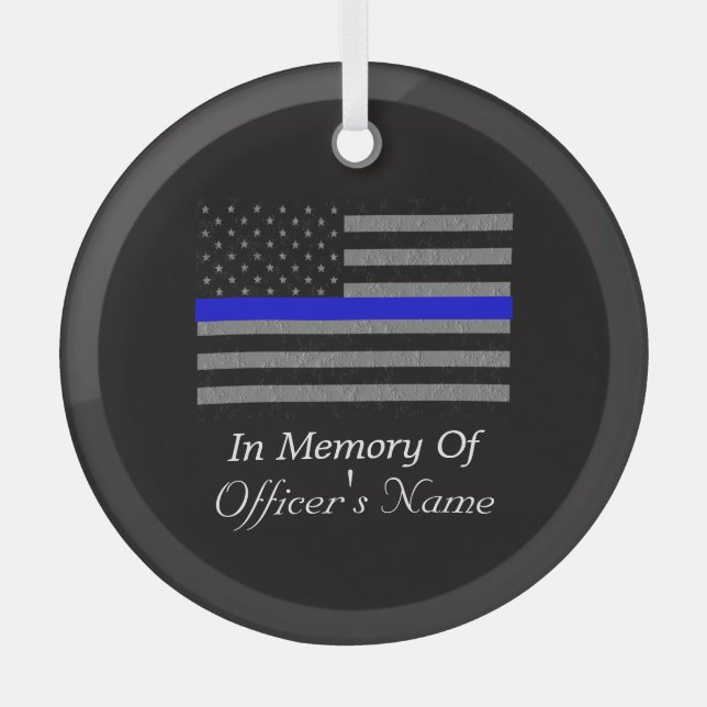 IN MEMORY OF FALLEN POLICE OFFICER ORNAMENT (Front)