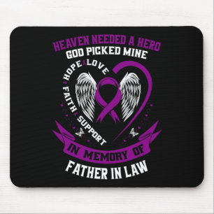 In Memory Of Father In Law Pancreatic Cancer Aware Mouse Mat