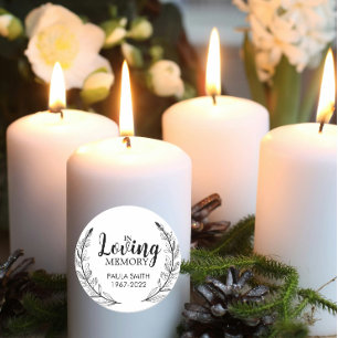 In Memory Of Funeral Gift loving memorial favour Classic Round Sticker