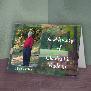 In Memory Of Funeral Service Bulletin Card