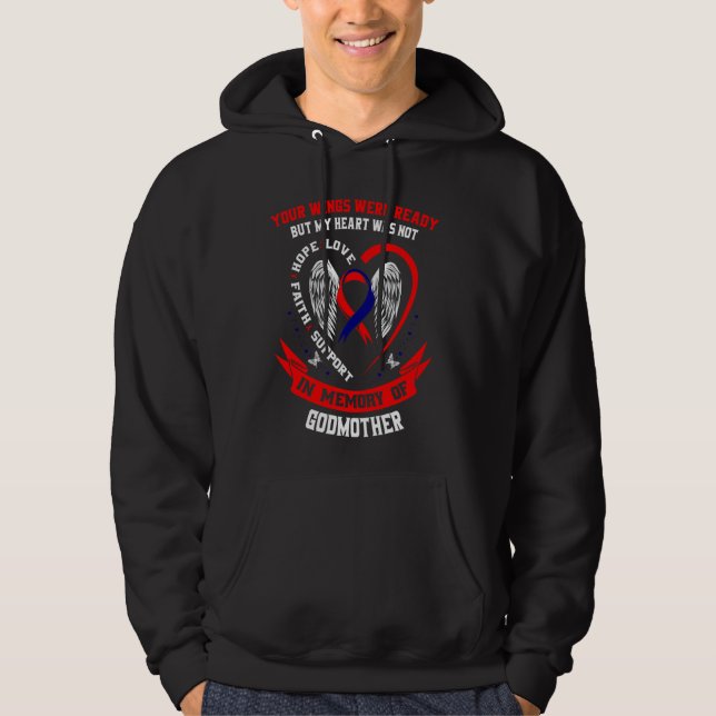 In Memory of Godmother CHD Awareness Products Hear Hoodie (Front)