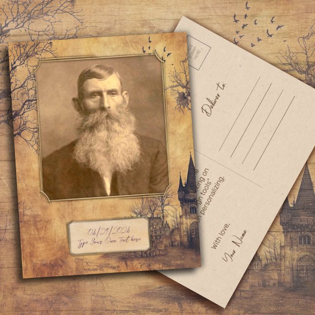 In Memory of Grandfather Grandmother Old fashioned Postcard (Creator Uploaded)