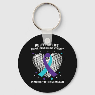 In Memory Of Grandson Suicide Awareness Prevention Key Ring