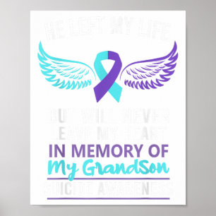 In Memory Of Grandson Suicide Awareness Prevention Poster