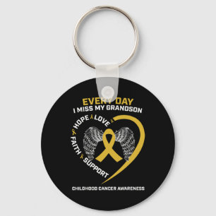 In Memory Of I Miss My Grandson Childhood Cancer A Key Ring