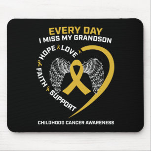 In Memory Of I Miss My Grandson Childhood Cancer A Mouse Mat