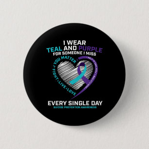 In Memory Of I Miss Son Mom Dad Suicide Prevention 6 Cm Round Badge