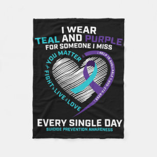 In Memory Of I Miss Son Mum Dad Suicide Prevention Fleece Blanket