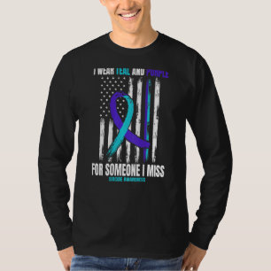 In Memory Of Loved One Suicide Awareness Usa Flag T-Shirt