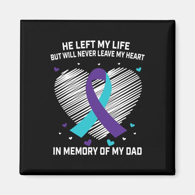 In Memory of Loving Dad Suicide Awareness Preventi Magnet (Front)
