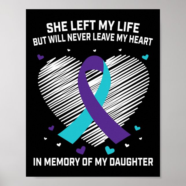In Memory Of Loving Daughter Suicide Awareness Pre Poster (Front)