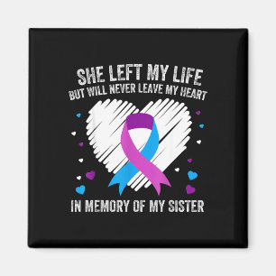 In memory of loving sister prevention awareness magnet