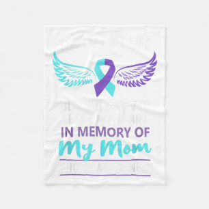 In Memory Of Mom Suicide Awareness Prevention  Fleece Blanket