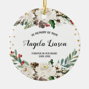 In Memory of Mum Christmas Ornament