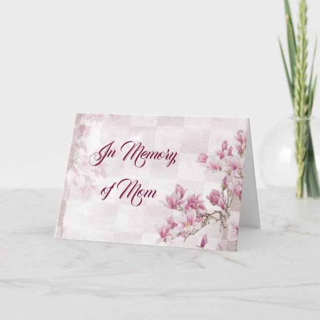 In Memory of Mum Greeting Card (Front)