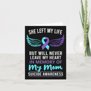In Memory Of Mum Suicide Awareness Prevention  Card