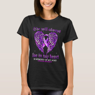 In Memory Of My Aunt Overdose Awareness Angel Wing T-Shirt