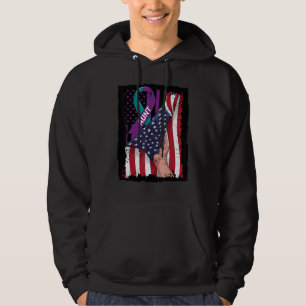 In Memory of my Aunt Suicide Awareness American Fl Hoodie