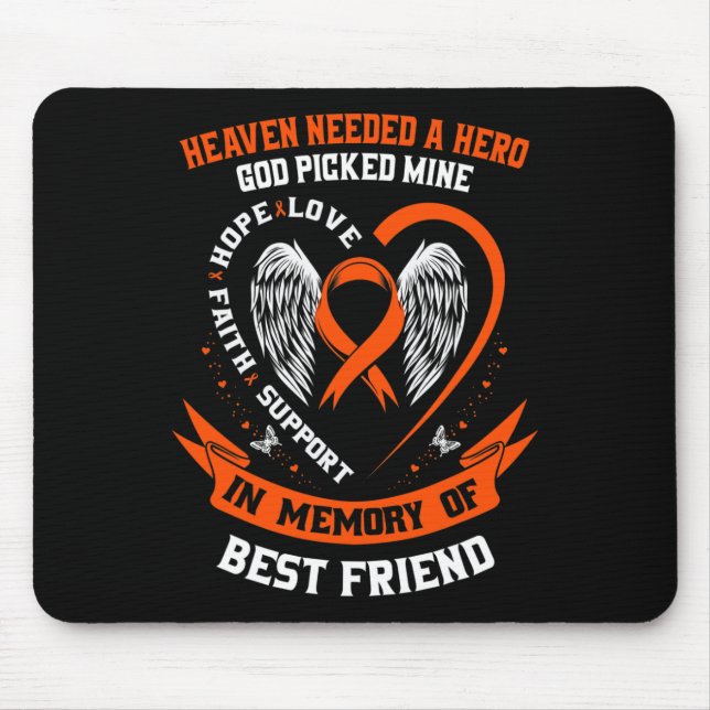 In Memory Of My Best Friend Leukaemia Awareness Me Mouse Mat (Front)