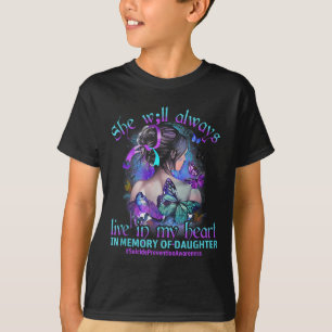 In Memory Of My Daughter Suicide Prevention Awaren T-Shirt