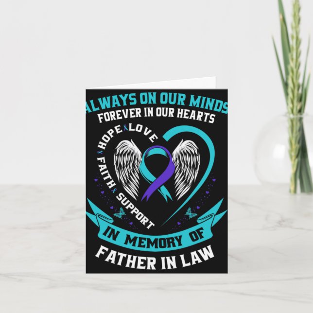 In Memory Of My Father In Law Suicide Awareness Pr Card (Front)