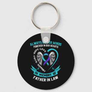 In Memory Of My Father In Law Suicide Awareness Pr Key Ring